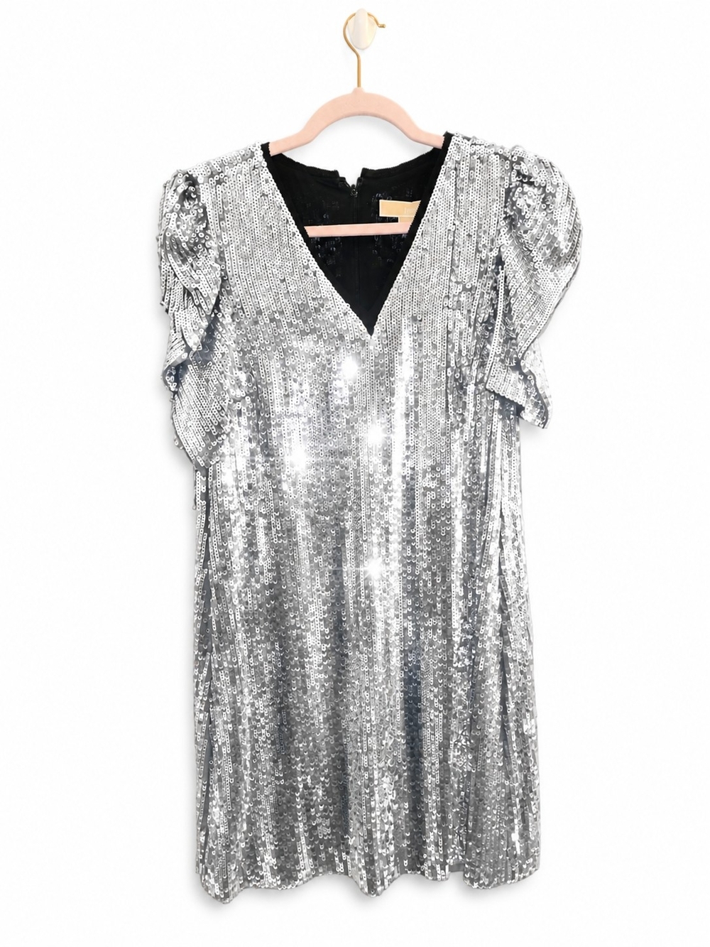 Michael Kors Silver Sequin Dress SZ4 NWT